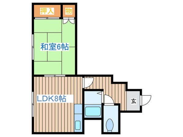 コ－ポ晶子館の物件間取画像